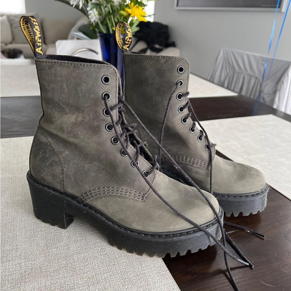 Dr. Martens Women's Olive Combat Boots